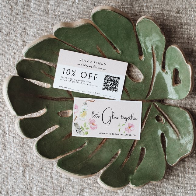 Hänskjutningskort för Blommigt av hänskjutningskor Visitkort (Skapare uppladdad)