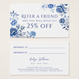 Hänskjutningskort för blommigt visitkort