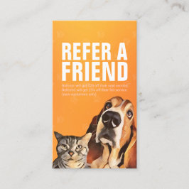 Hänskjutningskort för djuromsorga Sitta Bathing &  Rabattkort