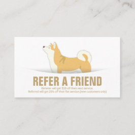 Hänskjutningskort för djuromsorga Sitta Bathing &  Rabattkort