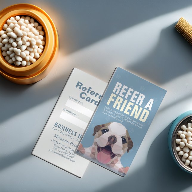 Hänskjutningskort för djuromsorga Sitta Bathing &  Rabattkort (Skapare uppladdad)