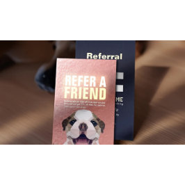 Hänskjutningskort för djuromsorga Sitta Bathing &  Rabattkort