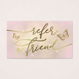 Hänskjutningskort för fjärildesign visitkort