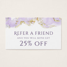 hänskjutningskort för lavender bläck