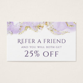 hänskjutningskort för lavender bläck visitkort