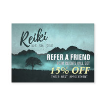 Hänskjutningskort för naturReiki Master Yoga-instr