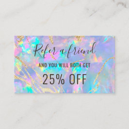 Hänskjutningskort för opal bakgrund visitkort