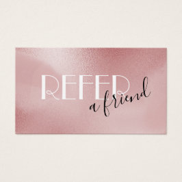 Hänskjutningskort för ro rosa visitkort