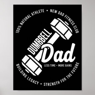 Hantel-pappa fitness gym livsstil far träning poster