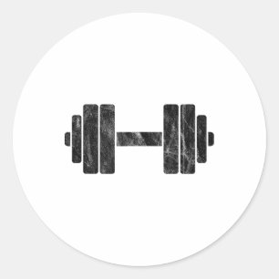 Hantelminimalism - Viktlyftning Och Bodybuild Runt Klistermärke