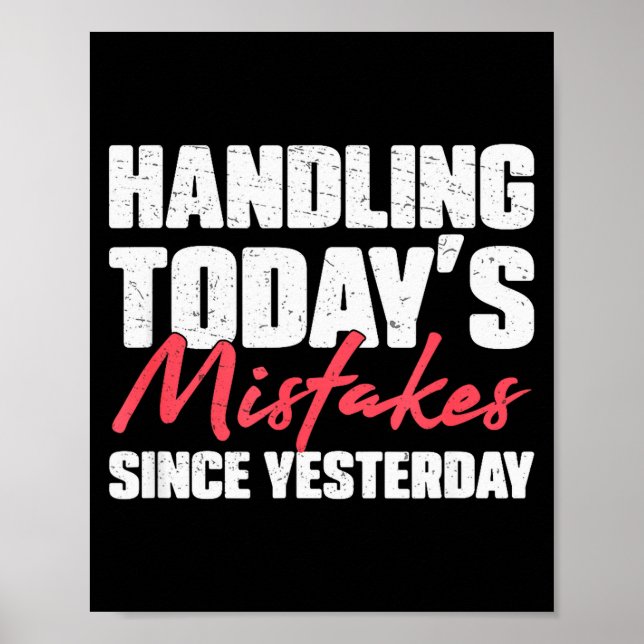 Hantera dagens misstag sedan igår En Escrow Poster (Framsidan)