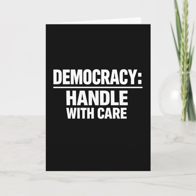 Hantera Demokrati Med Omsorg Helgkort (Framsida)