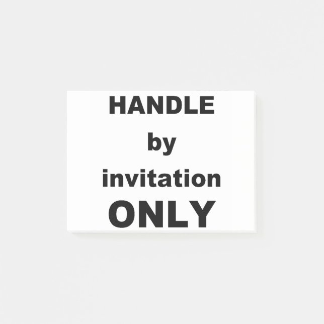 HANTERA endast inbjudan Post-it Block (Framsida)