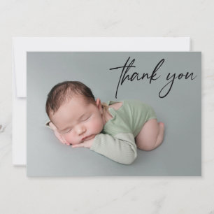 Hantera fotot för Tack Script Anpassningsbar Baby Meddelande