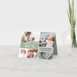 Hantera Grönten Photo Collage Baby Shower Tack Kort