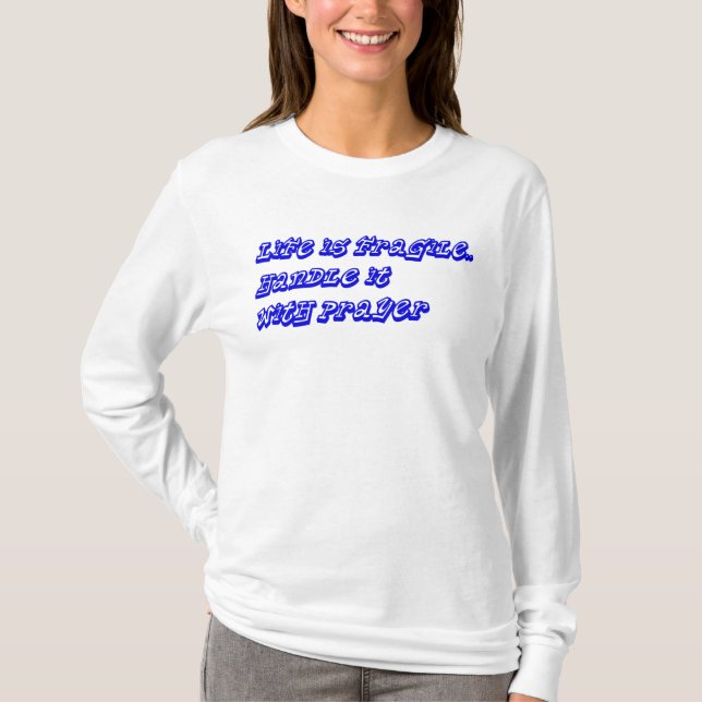 Hantera med bön_ t-shirt (Framsida)