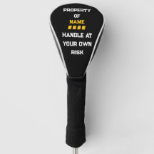 Hantera med din egen risk Golf Head Cover