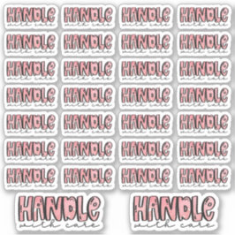 Hantera med försiktig - Vattenfärgsfästen Klistermärken