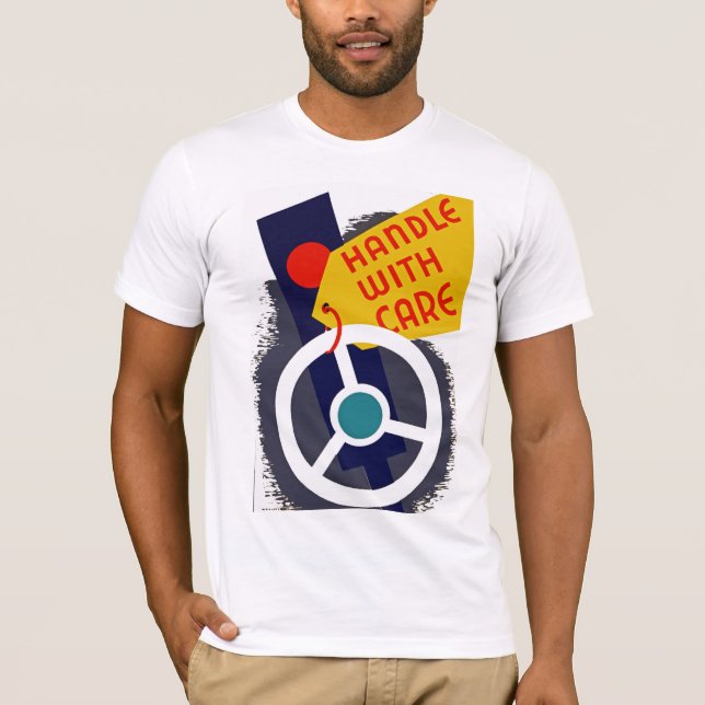 Hantera med försiktighet t shirt (Framsida)