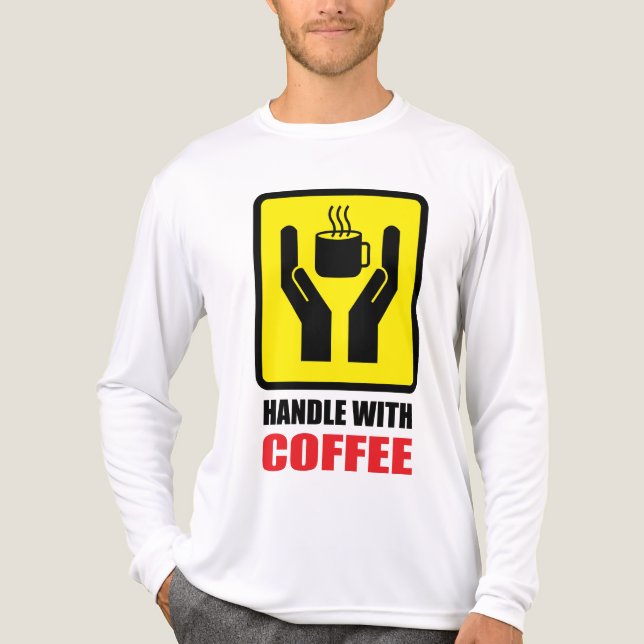 Hantera med kaffe t shirt (Framsida)