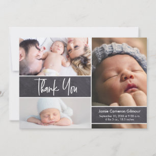 Hantera Photo Collage Baby Shower Tack Kort