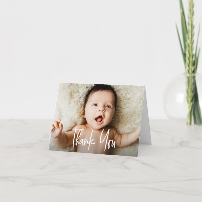 Hantera skript, vågrät Foton Baby Tack Kort (Framsida)