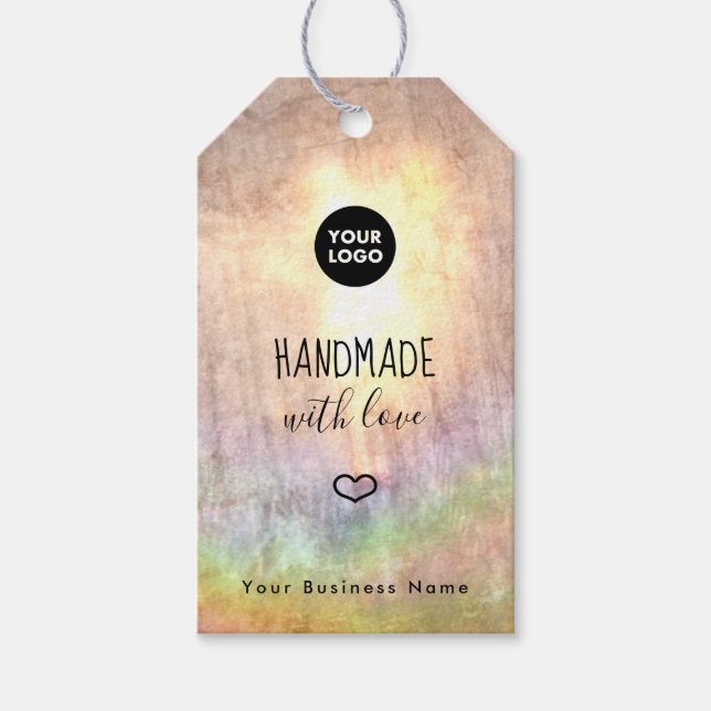 Hanterad Anpassningsbar för Rainbow Neutralt Busin Presentetikett (Framsidan)