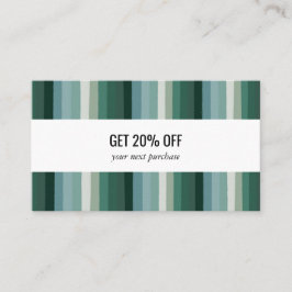 Hanterad grönt av minimalistisk Rand Rabattkort