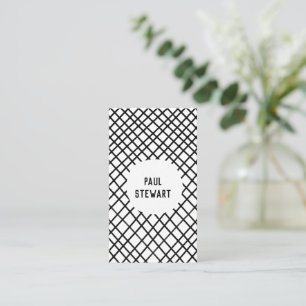 Hanterad minimal Coola för rutnät, svart och vit Visitkort
