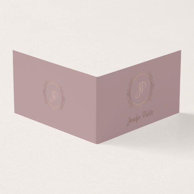 Hanterad skriptmall för modern Elegant - lyx Visitkort (Utsida)