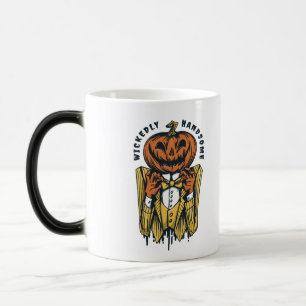 Hanterar snabbt Jack-O-Lantern Halloween Magisk Mugg