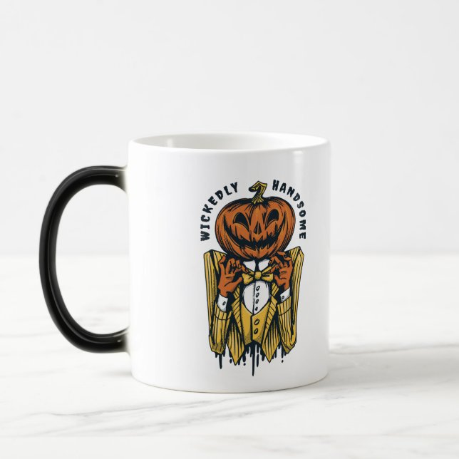 Hanterar snabbt Jack-O-Lantern Halloween Magisk Mugg (Vänster)