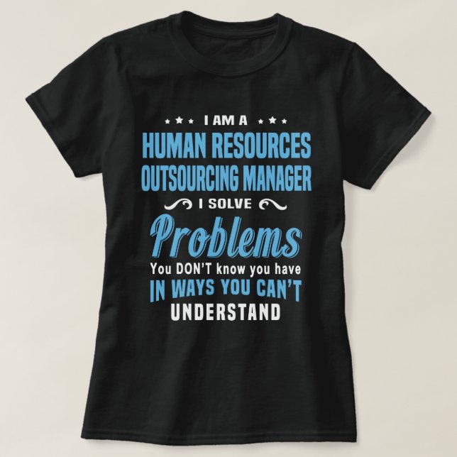 Hanterare för personalutkontraktering t shirt (Design framsida)