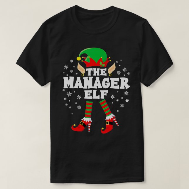 Hanteraren Elf Cute Högklackars matchar Elf Squad T Shirt (Design framsida)