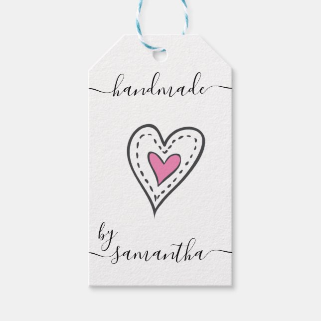 Hanteras av eget namn med omsorgsinstruktioner presentetikett (Framsidan)