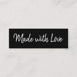 Hanterat minimalistiskt modernt svart-vitt trendig mini visitkort