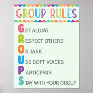 Hantering av klassrumsbeteenden för GROUP Regler P Poster