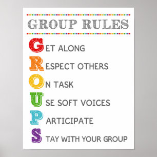 Hantering av klassrumsbeteenden för GROUP Regler P Poster