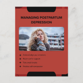 Hantering av postpartumdepression medvetenhet desi vykort