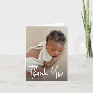 Hantering av skript Anpassningsbar Fotobabyvisning Tack Kort