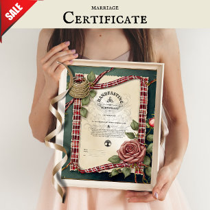 HANTERINGSINTYG TARTAN RO RED GRÖNT POSTER