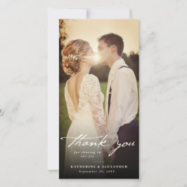 Hanteringsskript för ivorianhandskrift för Vintage Tack Kort