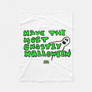 Hantlig Halloween-blankett med liten bil Fleecefilt