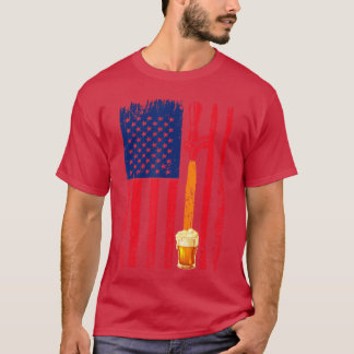 Hantverk Bryggeri Ölmärke Amerikansk Flagga USA 4: T Shirt