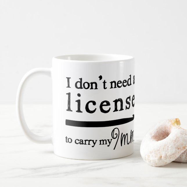 Hantverk för virkningkroklicens 9mm Två-Tonad mugg (Med munk)