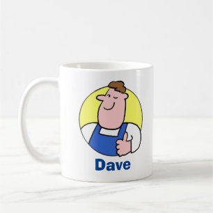 Hantverkare Bild med namn. Udda jobb man Kaffemugg