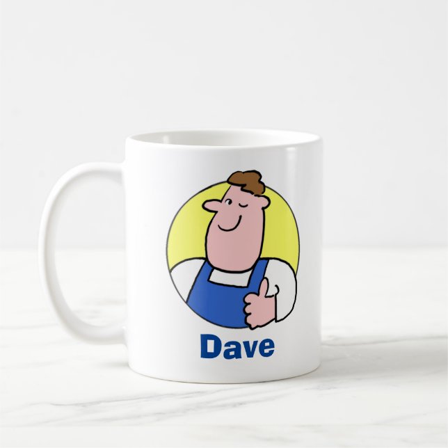 Hantverkare Bild med namn. Udda jobb man Kaffemugg (Vänster)