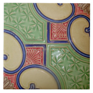 Hantverkare för blommigt för vintageart kakelplatta