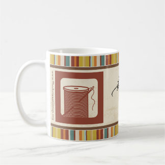 Hantverkaregruppmedlemmuggen (sydde godor) kaffemugg