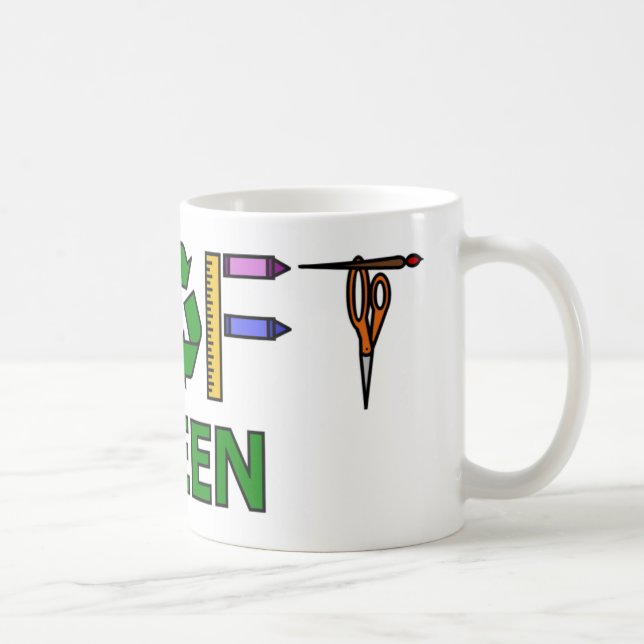 Hantverkgrönt Kaffemugg (Höger)